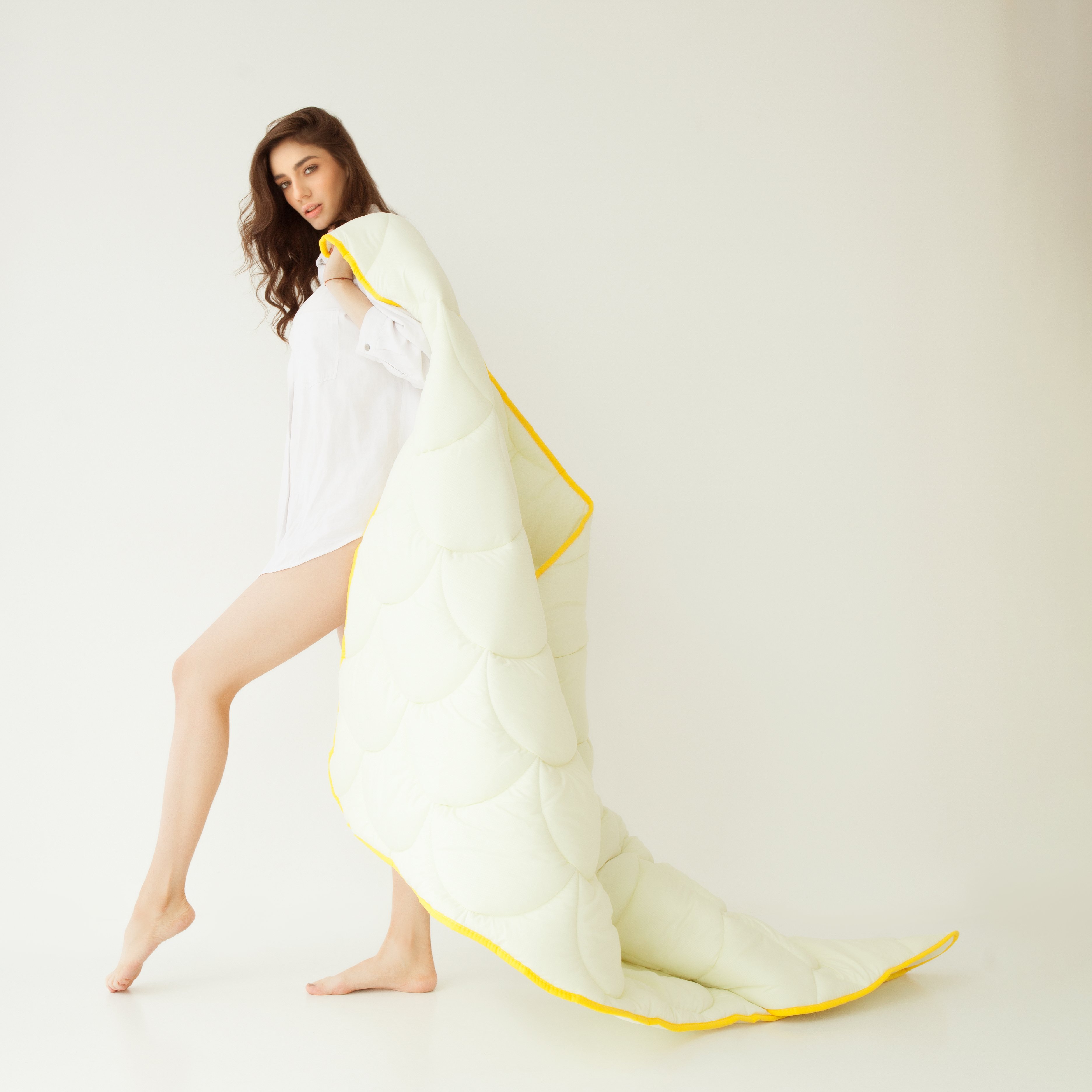 Одеяло зимнее Ideia Popcorn, двуспальный, 200х175 см, молочный (8-35037 молоко) - фото 9