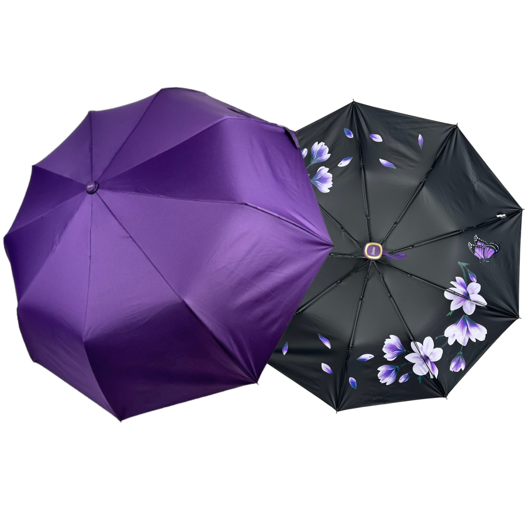 Женский складной зонтик полуавтомат Susino 99 см фиолетовый - фото 3