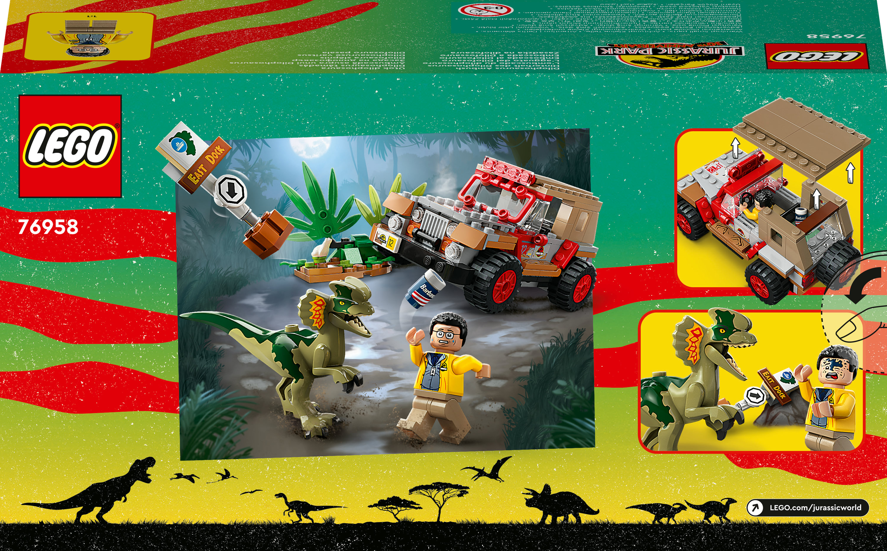 Конструктор LEGO Jurassic World Засада дилофозавра, 211 деталь (76958) - фото 9