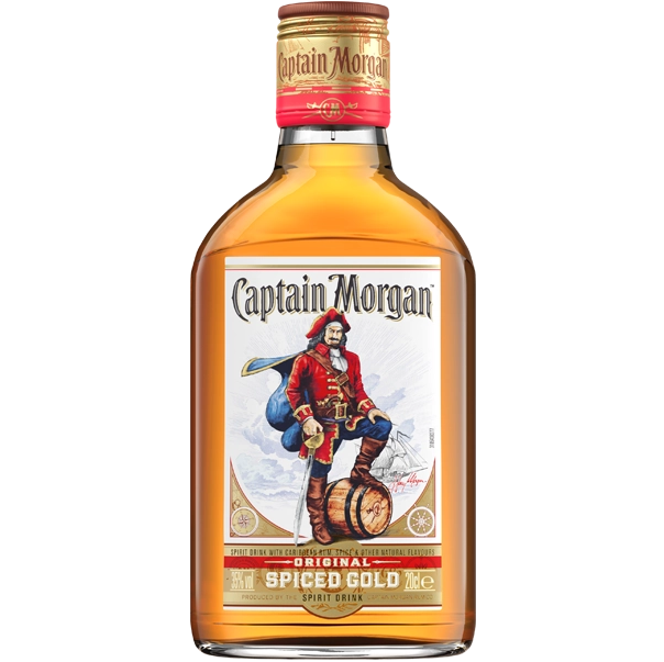 Ромовый напиток Captain Morgan Spiced Gold, 35%, 0,2 л - фото 1