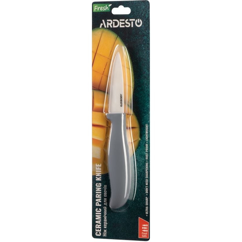 Нож для овощей Ardesto Fresh, 18,5 см, серый (AR2118CG) - фото 1