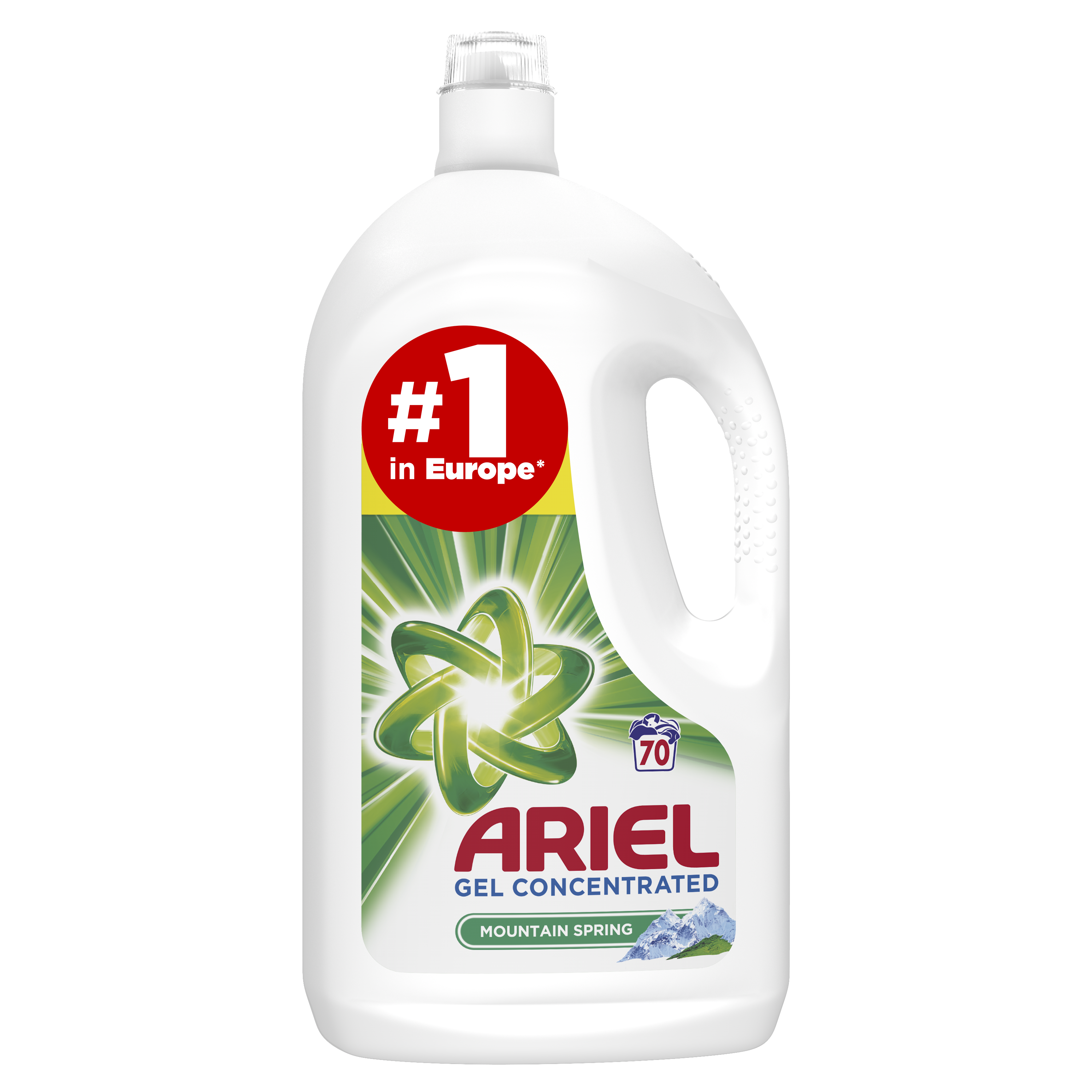 Жидкий стиральный порошок Ariel Горный Родник, для белых и цветных тканей, 3,85 л - фото 1