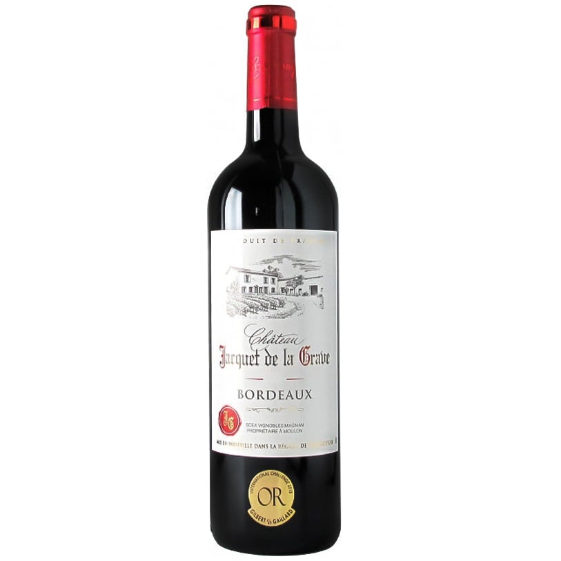 Вино Cheval Quancard Chateau Jacquet la Grave Bordeaux AOC, красное, сухое, 11-14,5%, 0,75 л - фото 1