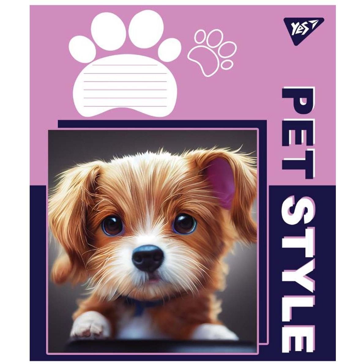 Тетрадь общая Yes Pet Style, А5, в косую линию, 12 листов (766310) - фото 3