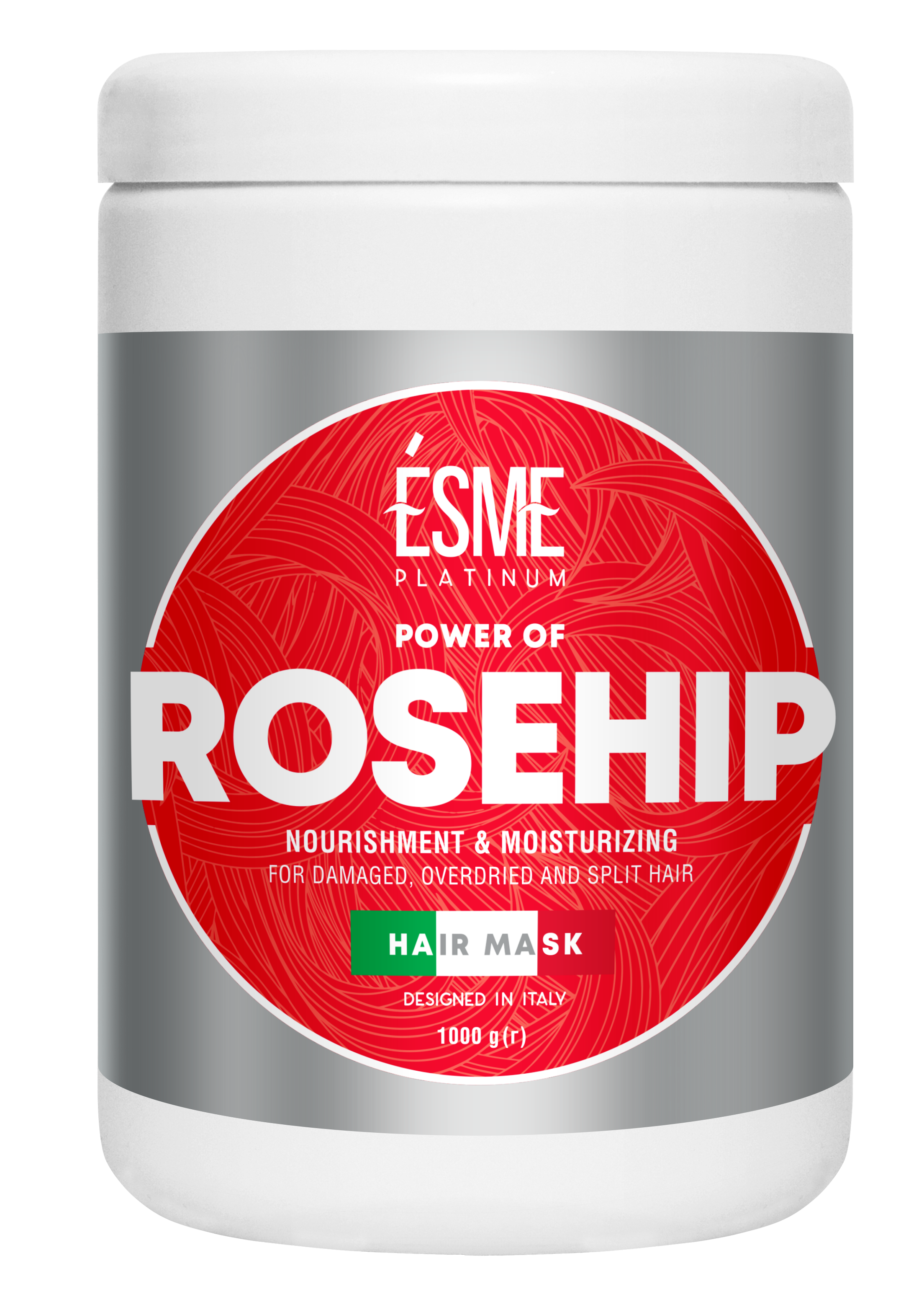 Маска Esme Platinum Rosehip з маслом шипшини, для пошкодженого та посіченого волосся, 1000 мл - фото 1