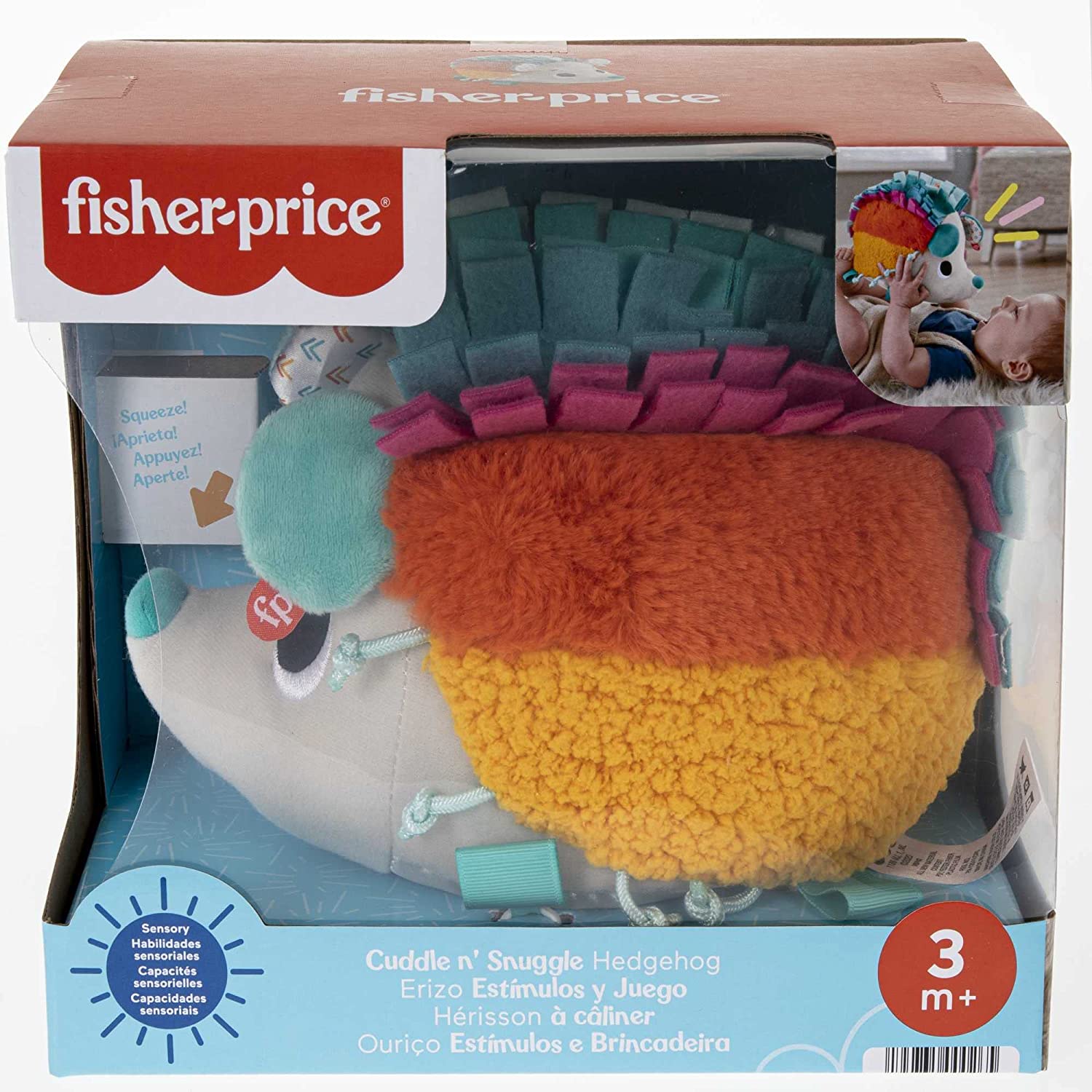 Магкая игрушка Fisher-Price Разноцветный ежик (HBP42) - фото 4
