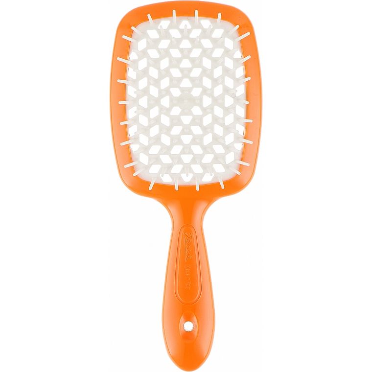 Щетка для волос Janeke Small Superbrush, 17,5x7x3 см, оранжевая с белым - фото 1