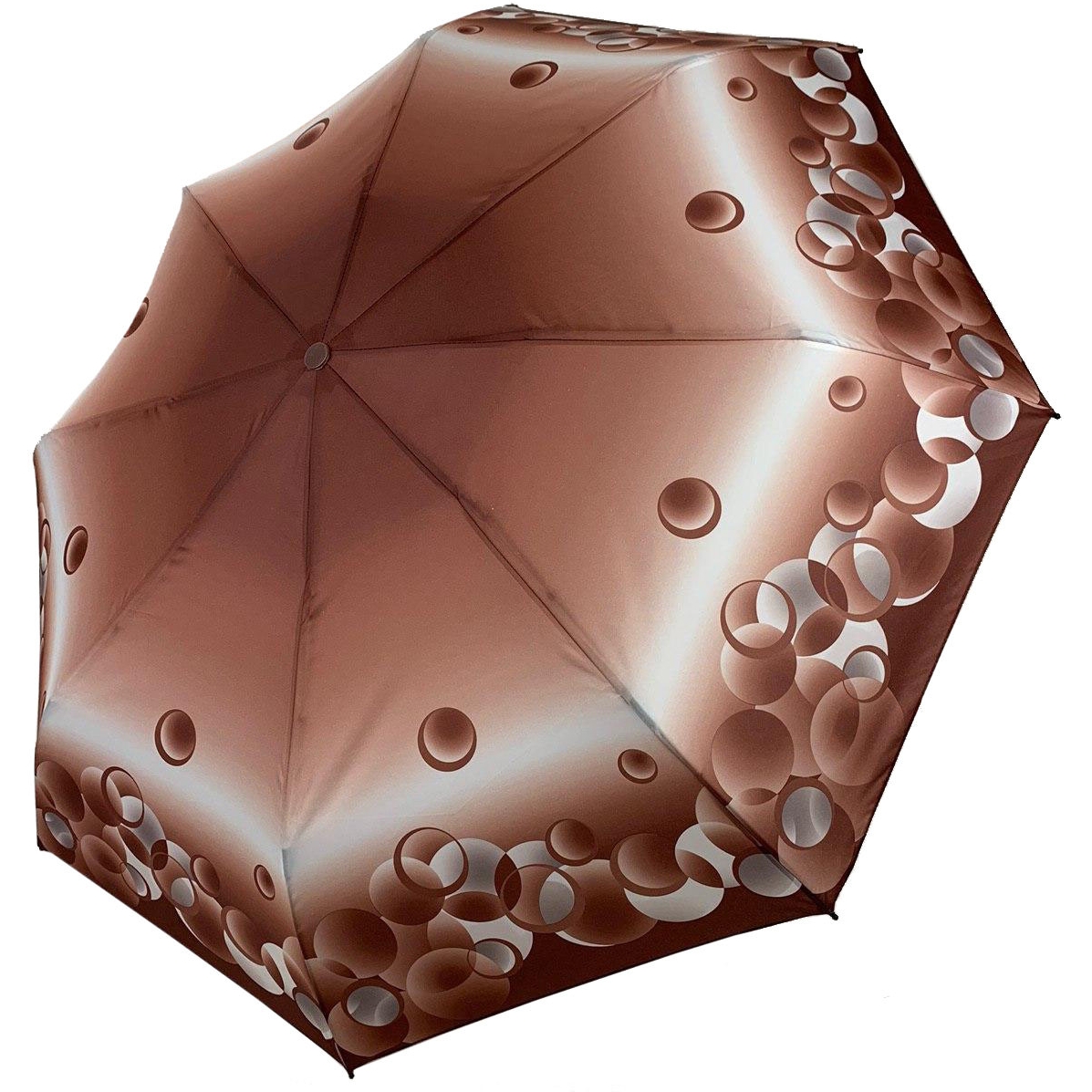 Жіноча складана парасолька механічна S&L 97 см коричнева - фото 1