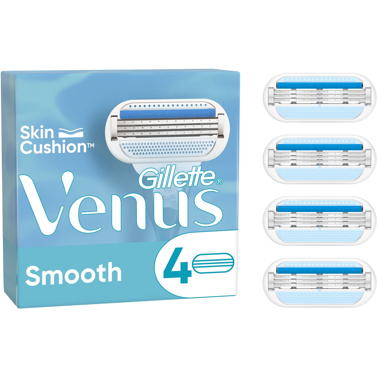 Змінні картриджі для гоління Gillette Venus Smooth, 4 шт. - фото 1