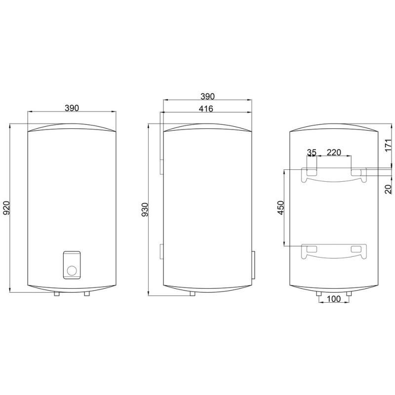 Водонагреватель электрический Thermo Alliance SLIM вертикальный 2 кВт 80 л (D80V20JD2K) - фото 4