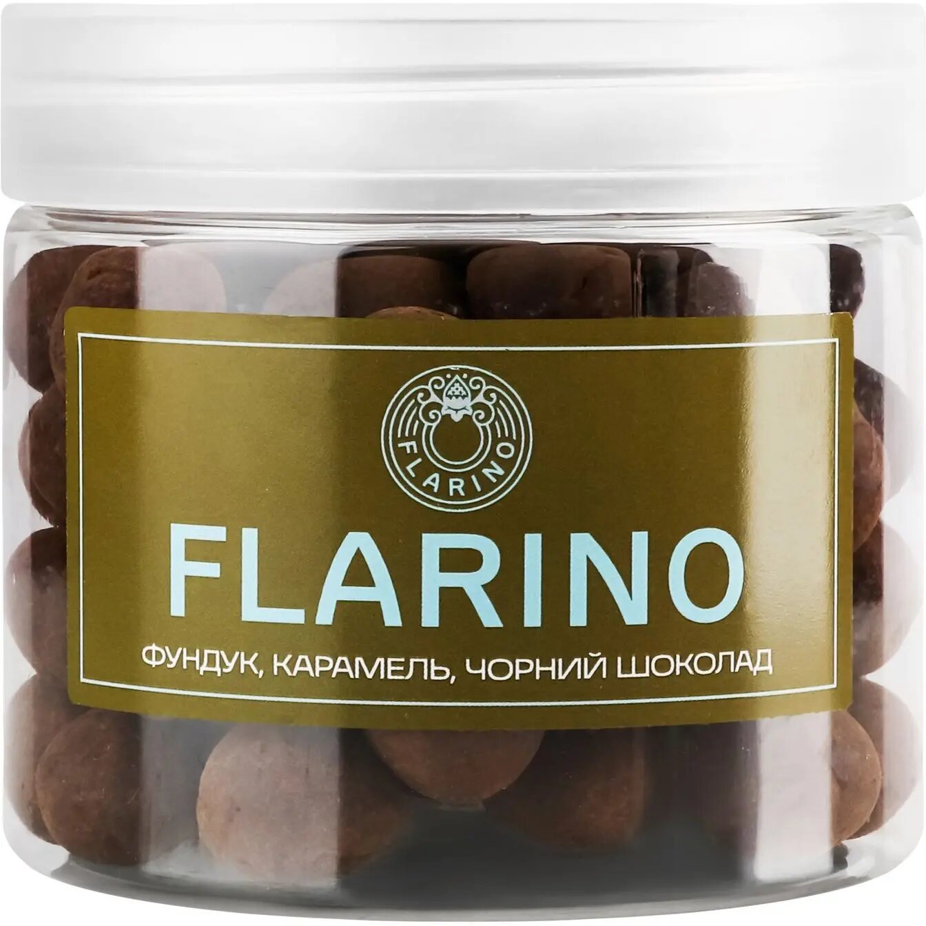 Фундук Flarino в карамелі покритий чорним шоколадом 180 г (924021) - фото 1