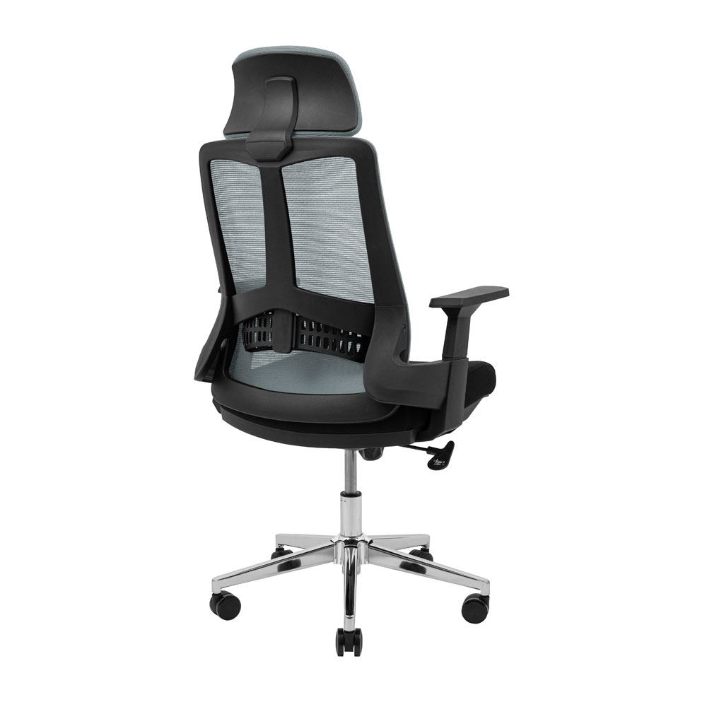 Кресло компьютерное Richman Токен Хром M-1 Tilt сетка черный + серый (RCM-1109) - фото 4