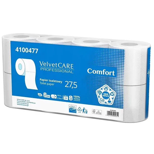Туалетний папір Velvet Care Comfort, 8 рулонів (4100477) - фото 1