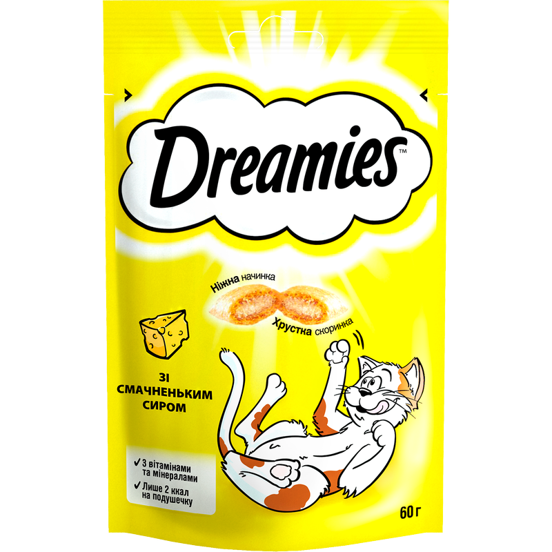 Лакомство для кошек Dreamies с сыром, 60 г - фото 1