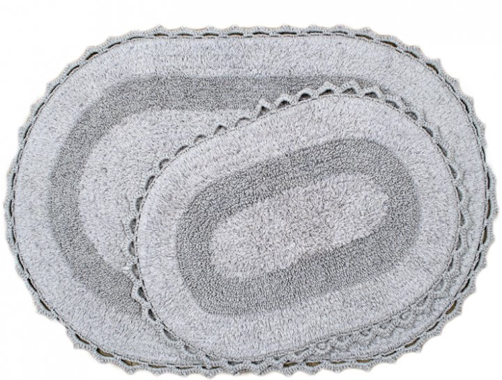 Набор ковриков Irya Vermont a.gri, 90х60 см и 60х40 см, светло серый (svt-2000022237871) - фото 1