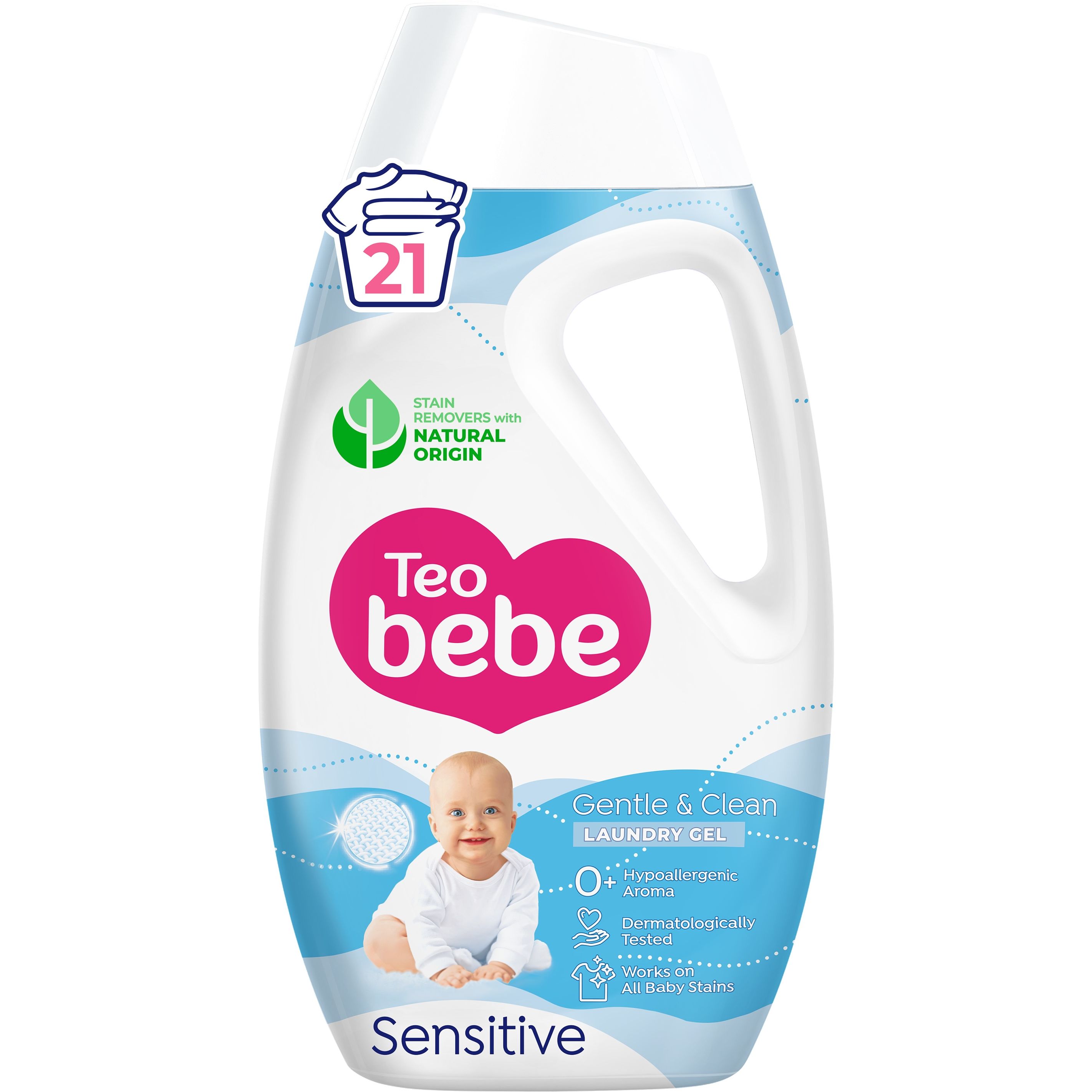 Рідкий заcіб для прання Teo Bebe Gentle & Clean Sensitive дитячий 945 мл - фото 1