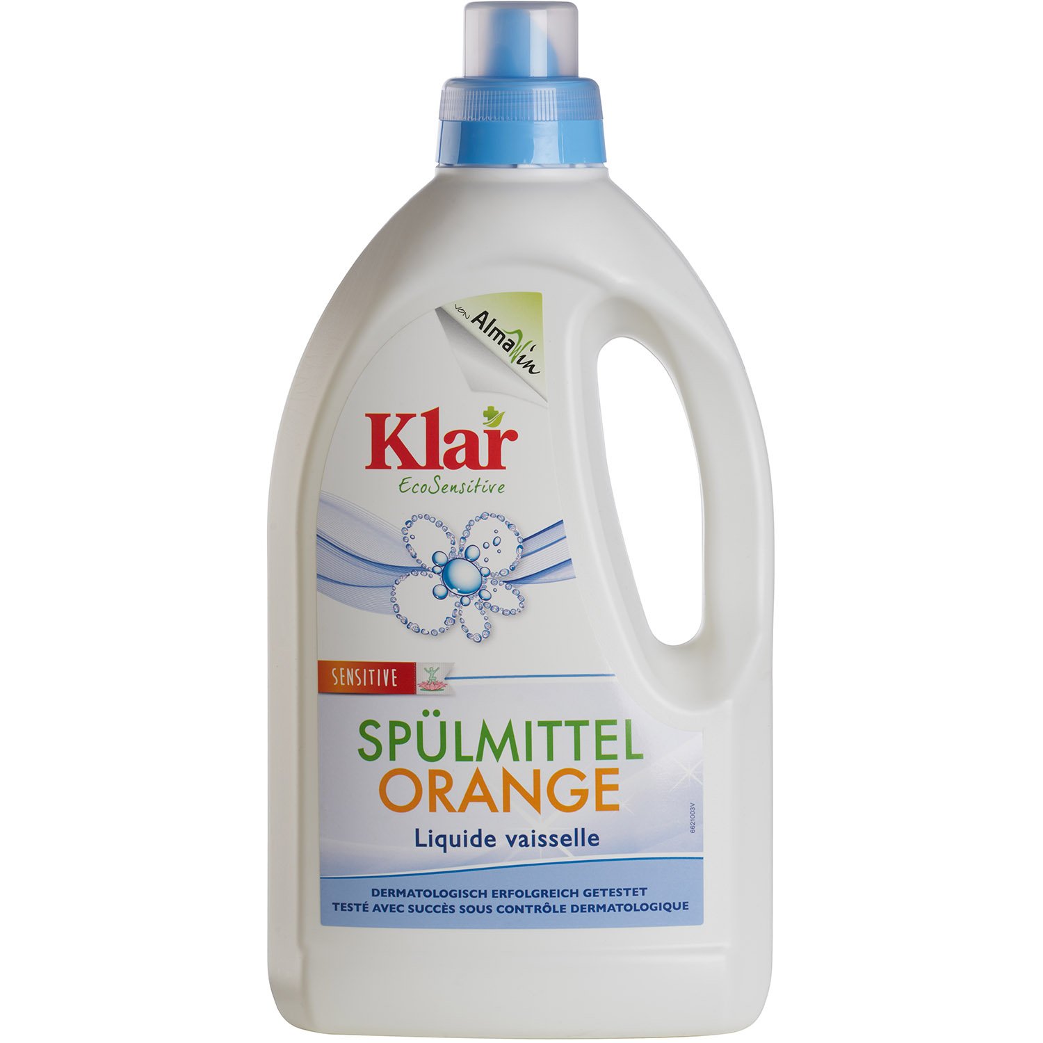 Засіб для миття посуду Klar EcoSensitive Апельсин, 1,5 л - фото 1