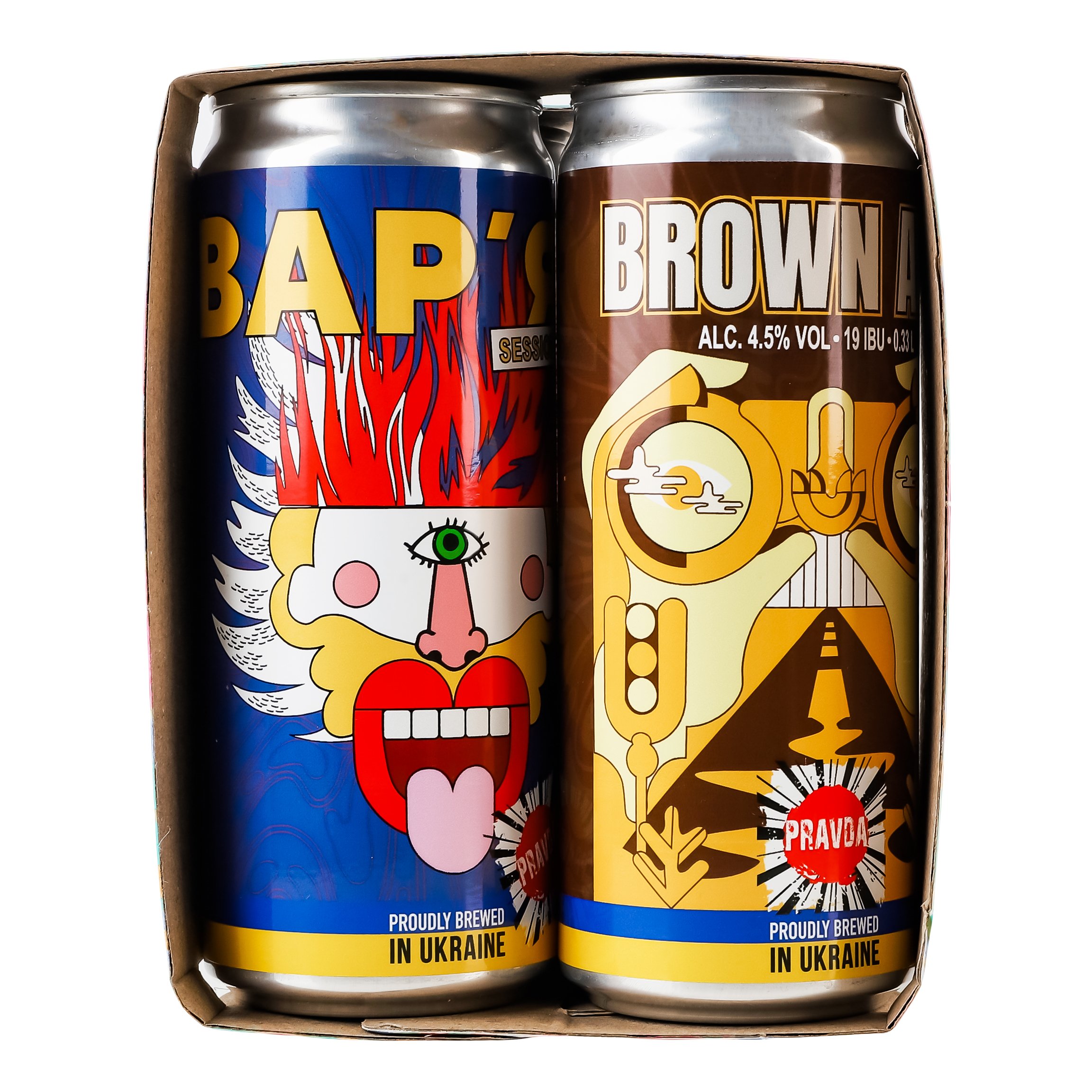 Набір пива Правда Brown Ale 2 шт. х 0.33 л + Правда Вар'ят 2 шт. х 0.33 л - фото 4