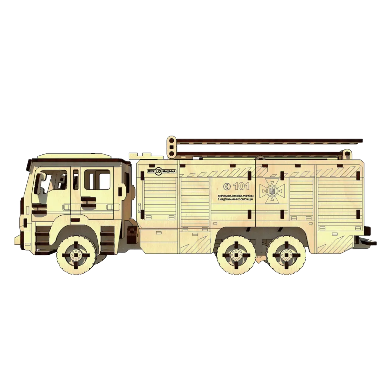 Механический 3D Пазл UGEARS пожарная машина (1871971817.0) - фото 2
