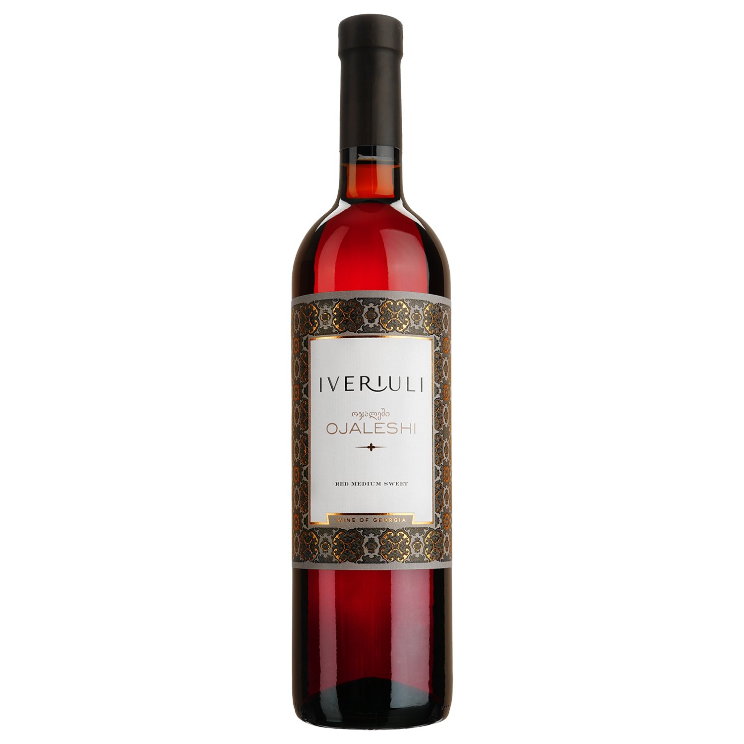 Вино Iveriuli Ojaleshi, червоне, напівсолодке, 0,75 л - фото 1