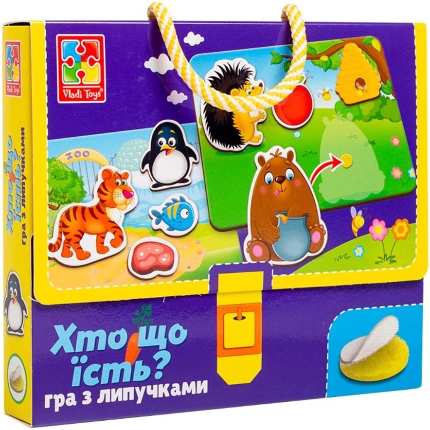 Игра с липучками Vladi Toys Кто что ест (VT1302-27) - фото 1