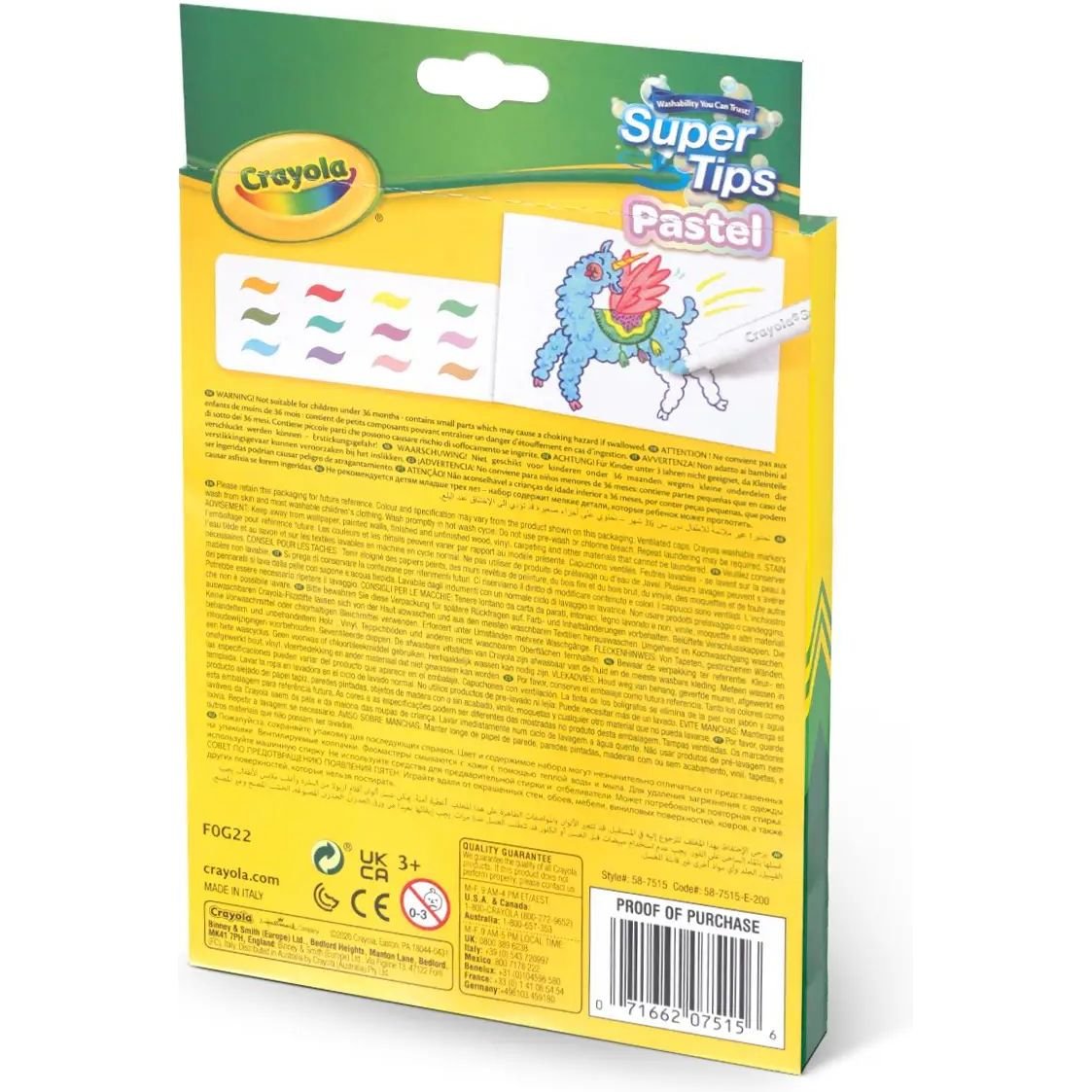 Набор фломастеров Crayola SuperTips washable пастельные цвета 12 шт. (58-7515) - фото 6