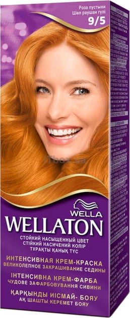 Стойкая крем-краска для волос Wellaton, оттенок 9/5 (роза пустыни), 110 мл - фото 1