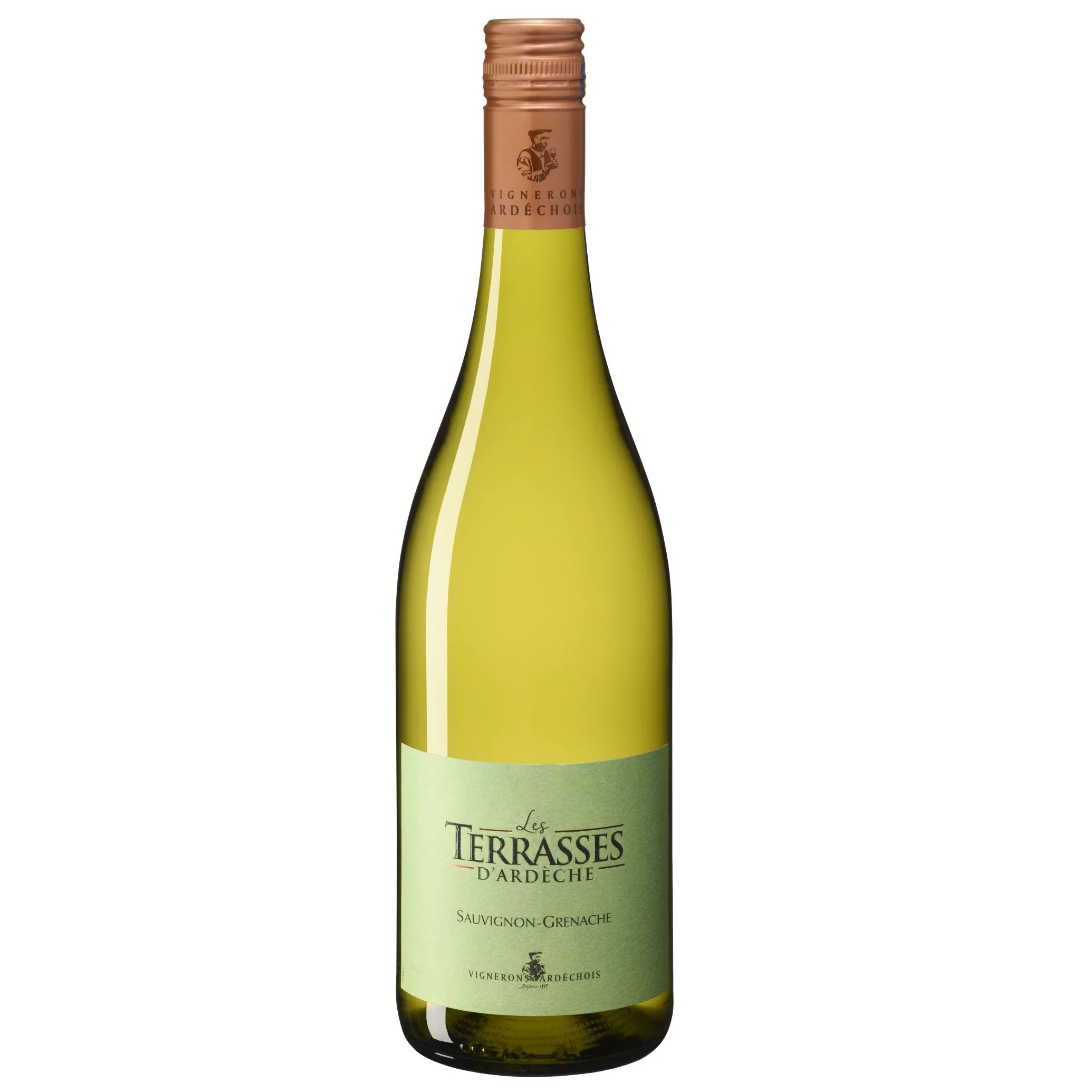 Вино Uvica Terrasses Ardeche, белое, сухое, 12%, 0,75 л - фото 1