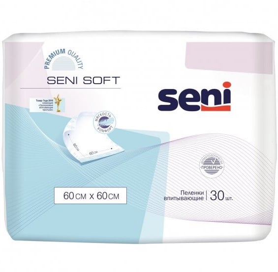 Одноразовые пеленки Seni Soft, 60х60 см, 30 шт. (SE-091-SO30-J02) - фото 1