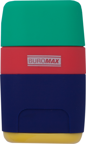 Точилка з контейнером Buromax Rubber Touch, з ластиком (BM.4771-1) - фото 3