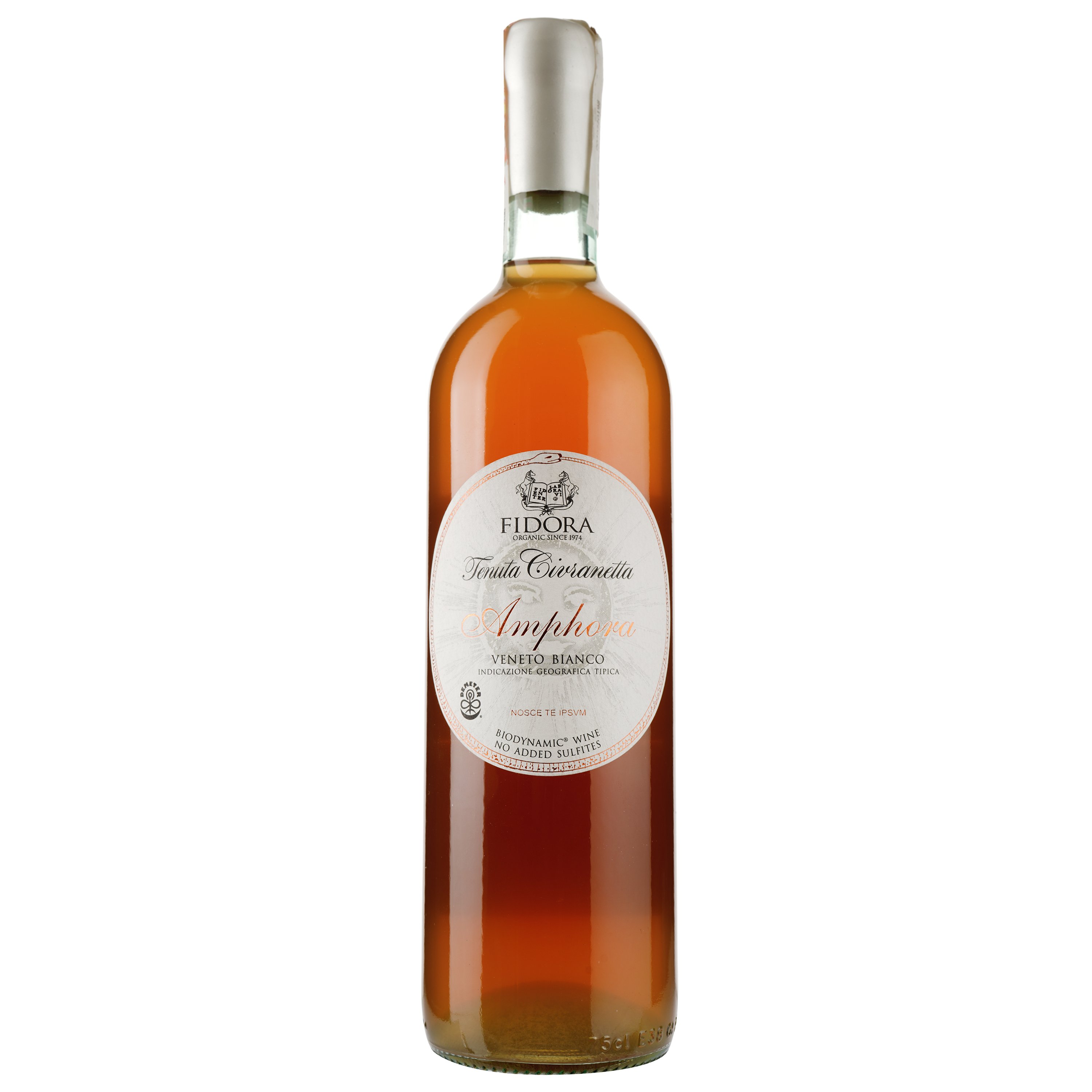 Вино Fidora Pinot Grigio Amphora bio DOC Venezia, оранжевое, сухое, 13,5%, 0,75 л (857790) - фото 1