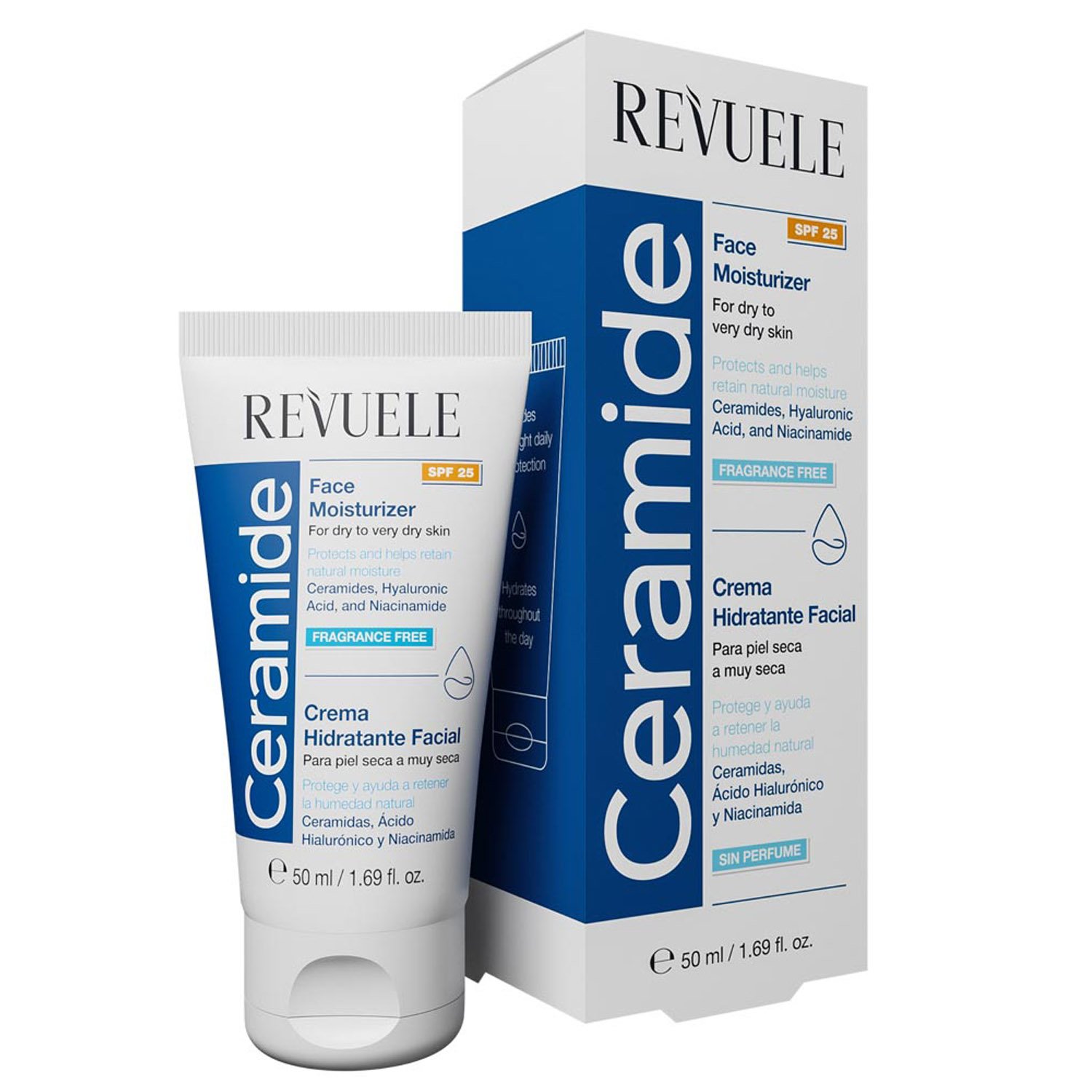 Крем для обличчя Revuele Ceramide, зволожувальний, SPF25, 50 мл - фото 1