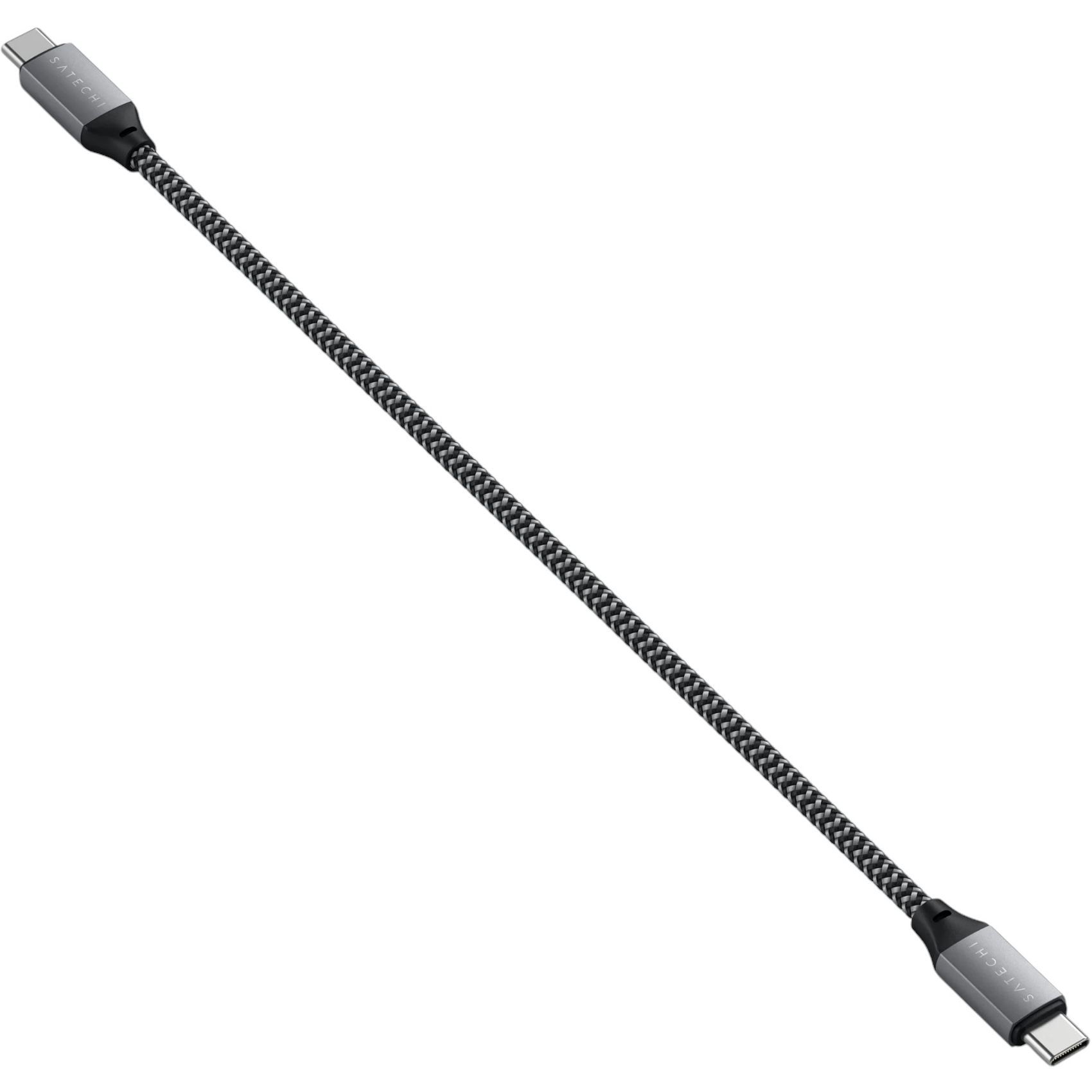 Кабель USB-C to USB-C Satechi Cable 100W Space Gray 0.25 м - фото 3