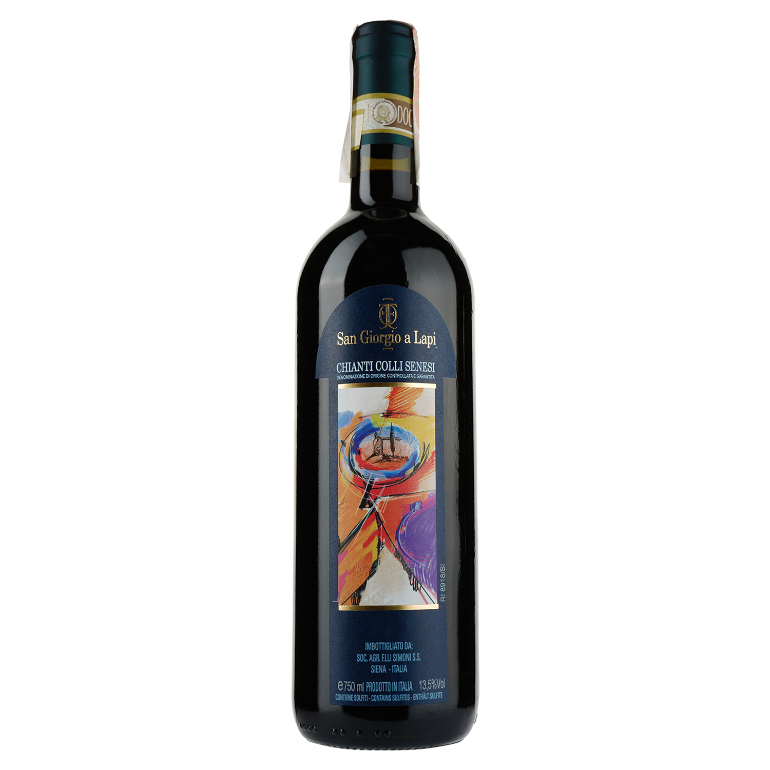Вино San Giorgio A Lapi Chianti Colli Senesi DOCG, червоне, сухе, 0,75 л - фото 1