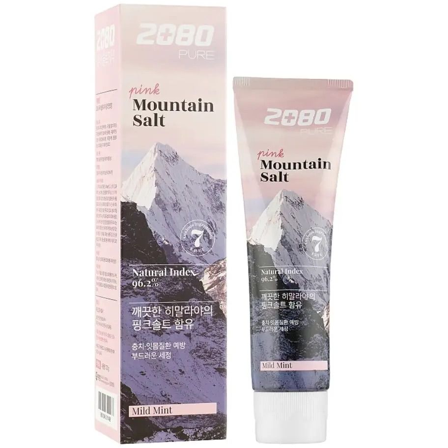 Зубная паста Aekyung 2080 Pink Mountain Salt Гималайская соль 120 г - фото 1