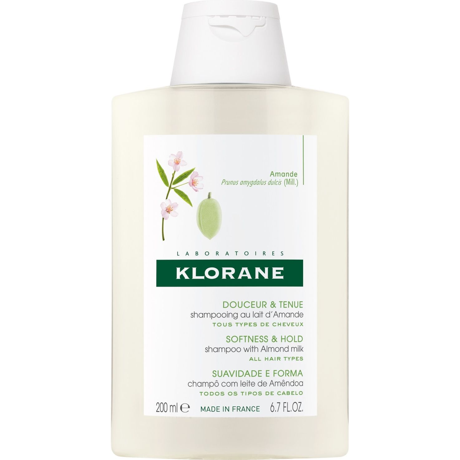 Шампунь для волос Klorane Volumising Shampoo С миндальным молочком 200 мл - фото 1