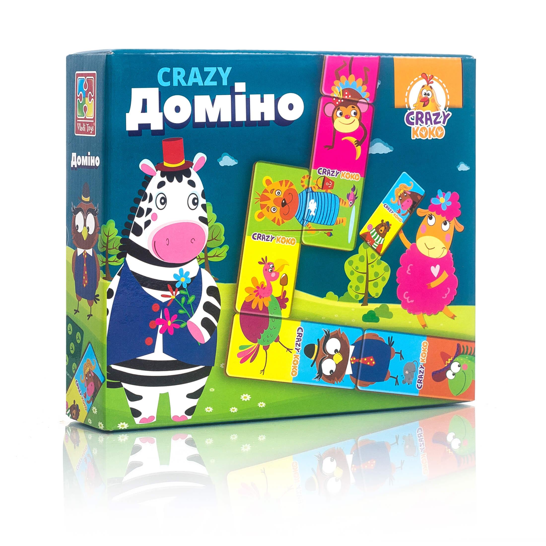 Настільна гра Vladi Toys Crazy Koko Доміно, укр. мова (VT8055-10) - фото 1