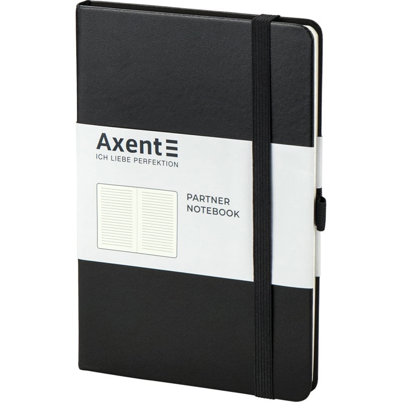 Книга записна Axent Partner A5- у лінійку 96 аркушів чорна (8308-01-A) - фото 2