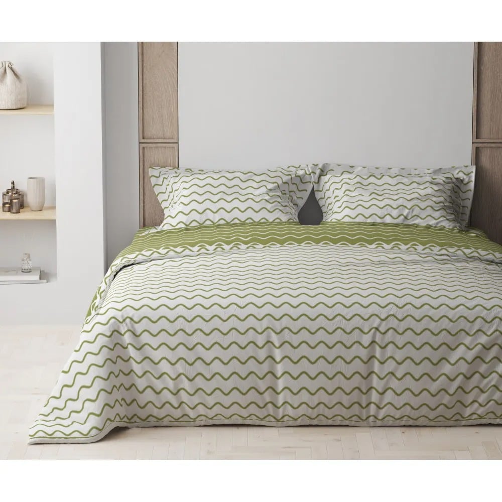 Комплект постельного белья ТЕП Happy Sleep Olive Dream двуспальный оливковый с белым (2-03795_25628) - фото 1