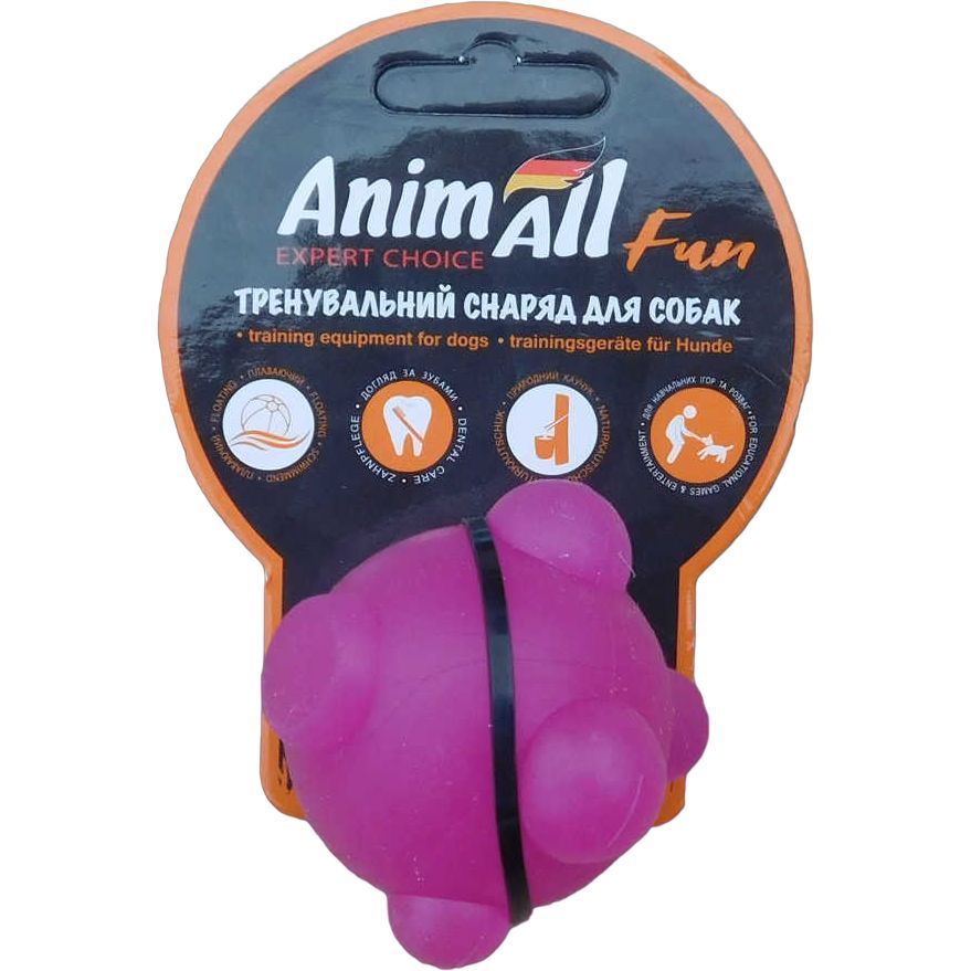 Іграшка для собак AnimAll Fun AGrizZzly Куля молекула фіолетова 5 см - фото 1