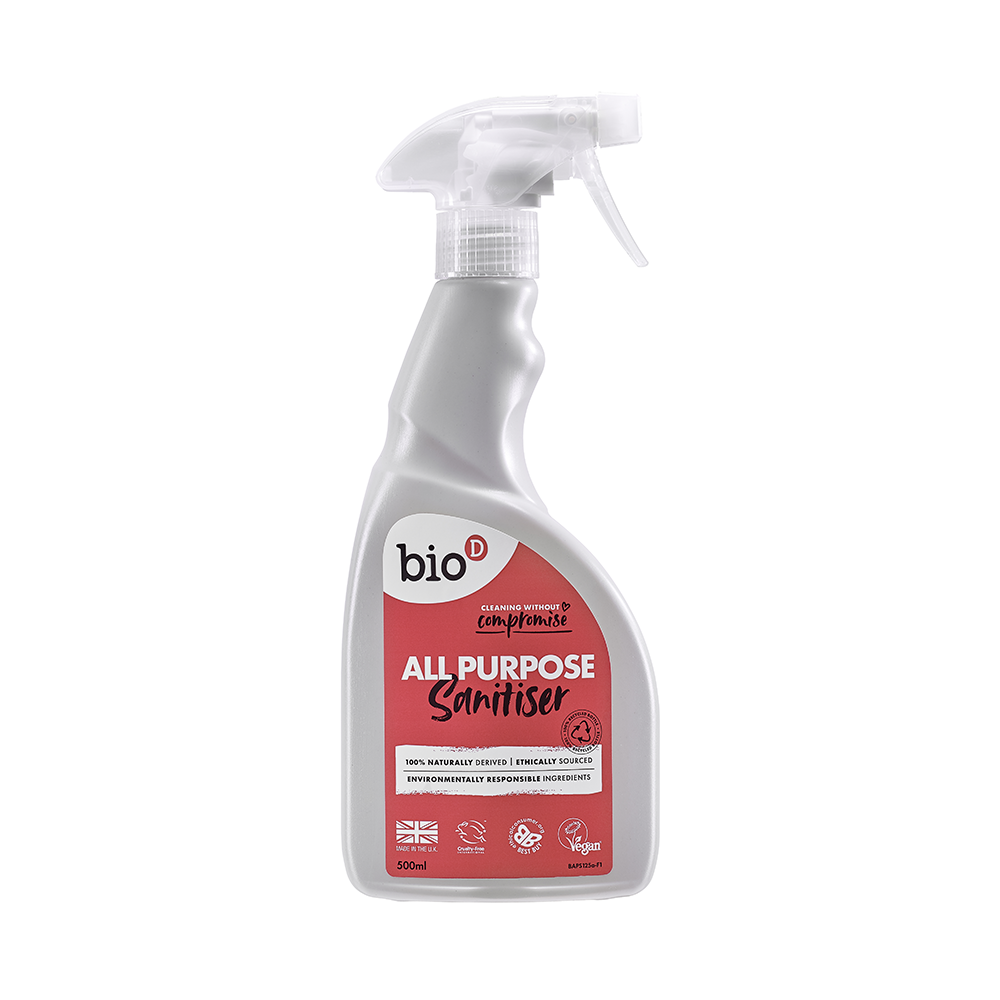 Органическое моющее средство для очистки и нейтрализации запаха Bio-D All Purpose Sanitiser Spray/Refill, 500 мл - фото 1