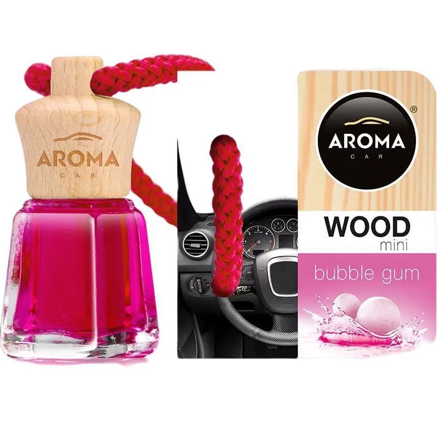 Ароматизатор Aroma Car Wood Mini Mix Bubble Gum, 4 мл - фото 1