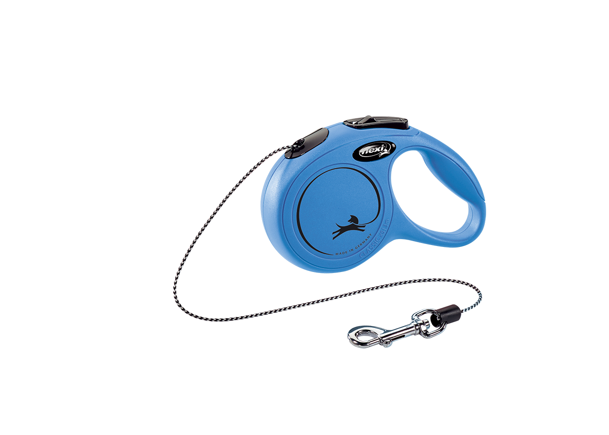 Поводок-рулетка Flexi Classic XS, для собак до 8 кг, трос 3 м, синий (CL00C3.251.BL.20) - фото 1