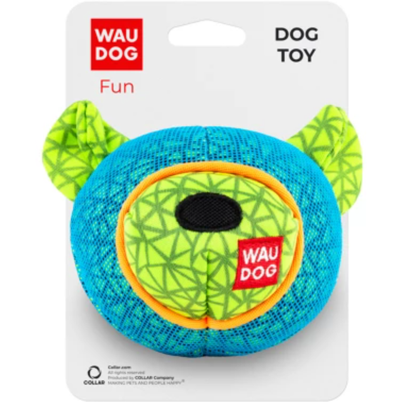Игрушка для собак Waudog Fun мишка, 12х11 см, голубой (62052) - фото 1
