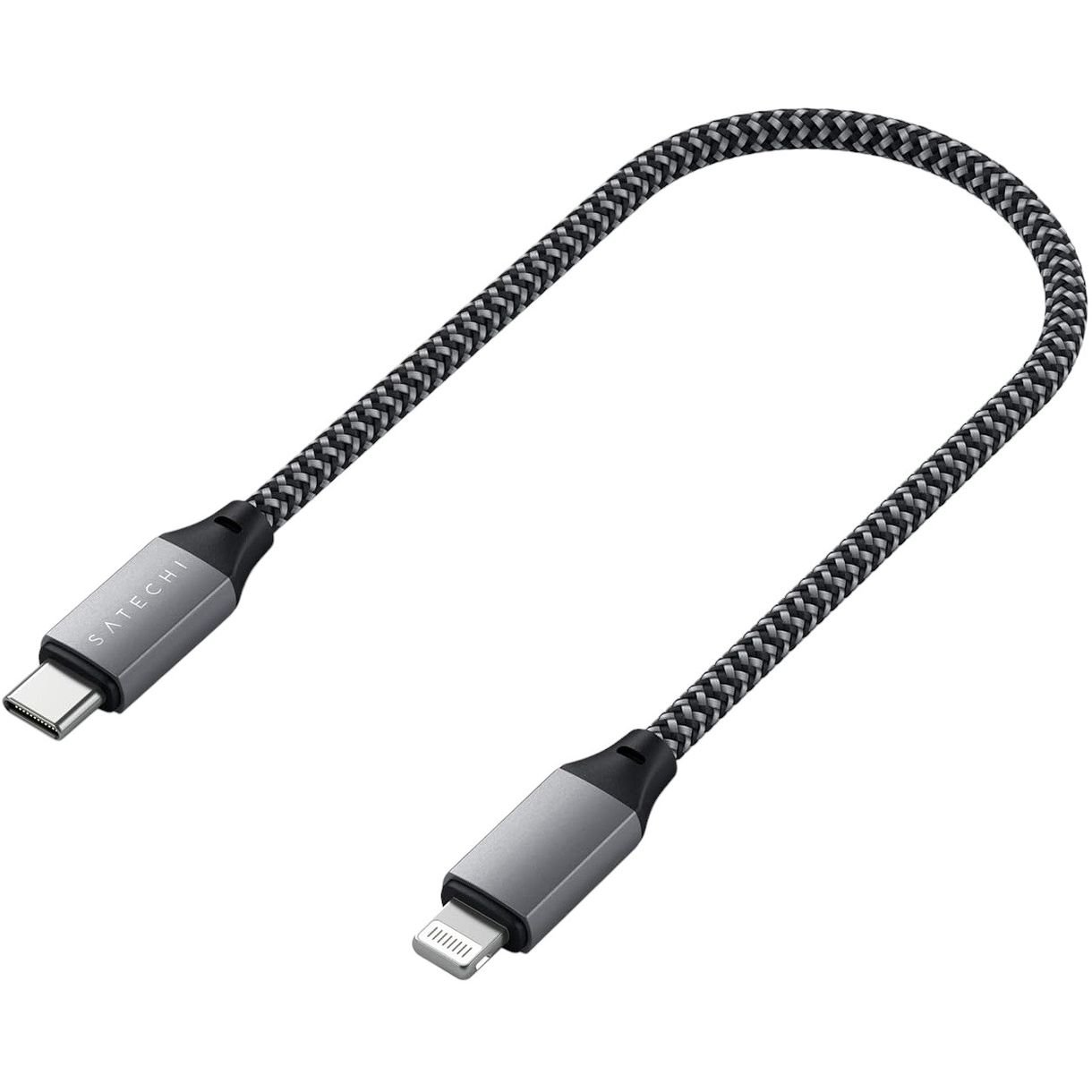 Кабель USB-C to Lightning Satechi Cable Space Gray 0.25 м - фото 2