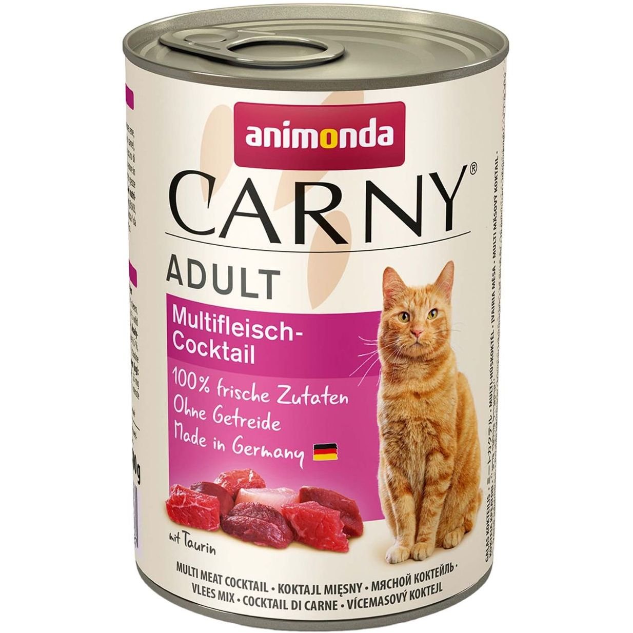 Влажный корм для кошек Animonda Carny Adult Multi Meat Cocktail, мультимясной коктейль, 400 г - фото 1