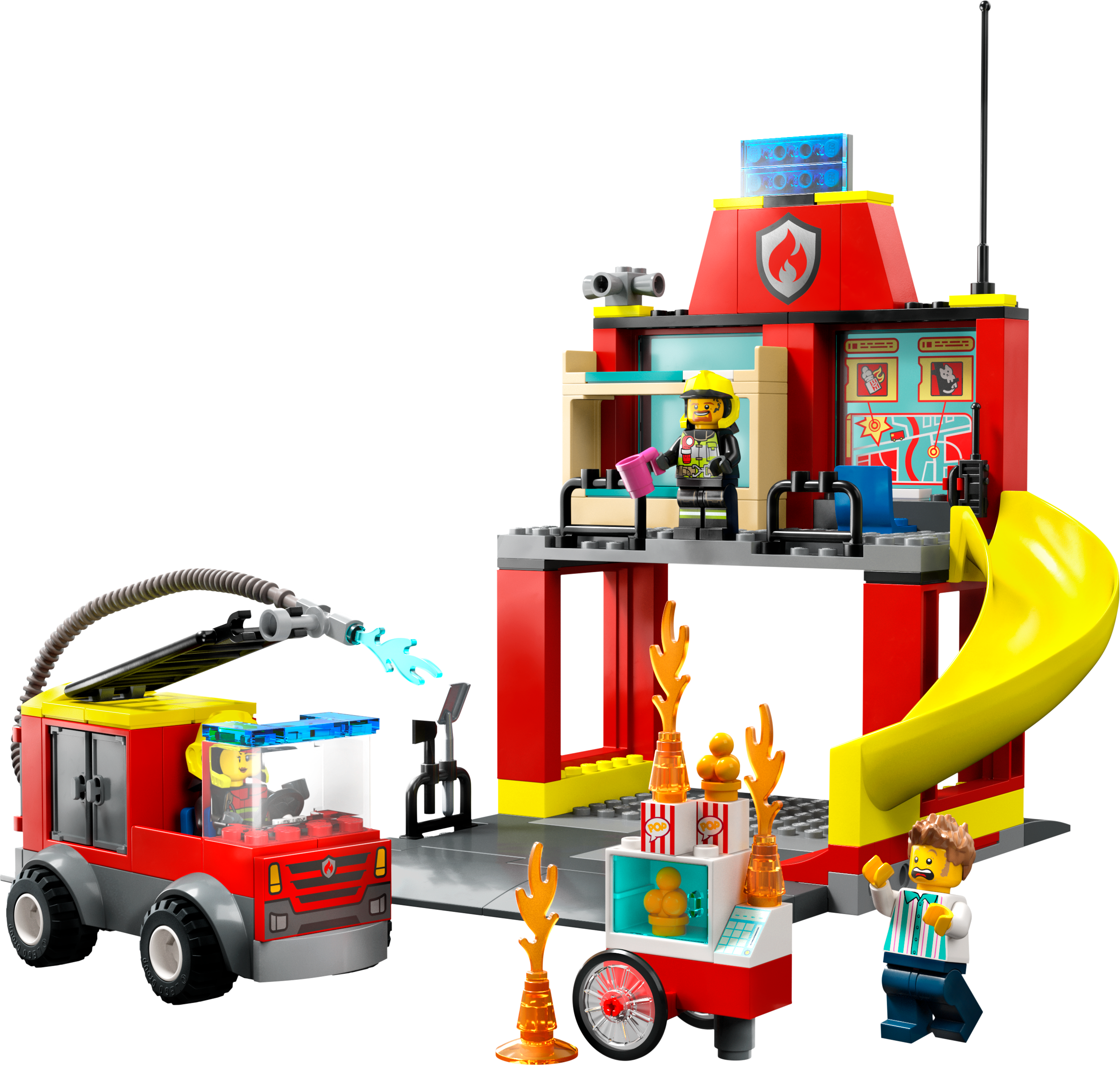 Конструктор LEGO City Пожежне депо та пожежна машина, 153 деталей (60375) - фото 2