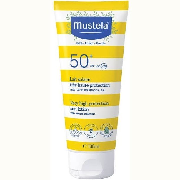 Сонцезахисний лосьйон для обличчя та тіла Mustela Bebe Enfant Very High Protection Sun Lotion SPF 50+ 100 мл - фото 1