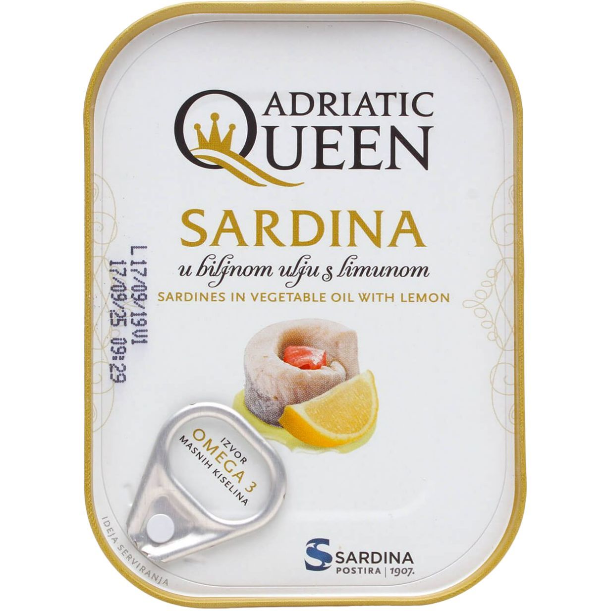 Сардины Adriatic Queen с лимоном в масле 105 г (731865) - фото 1