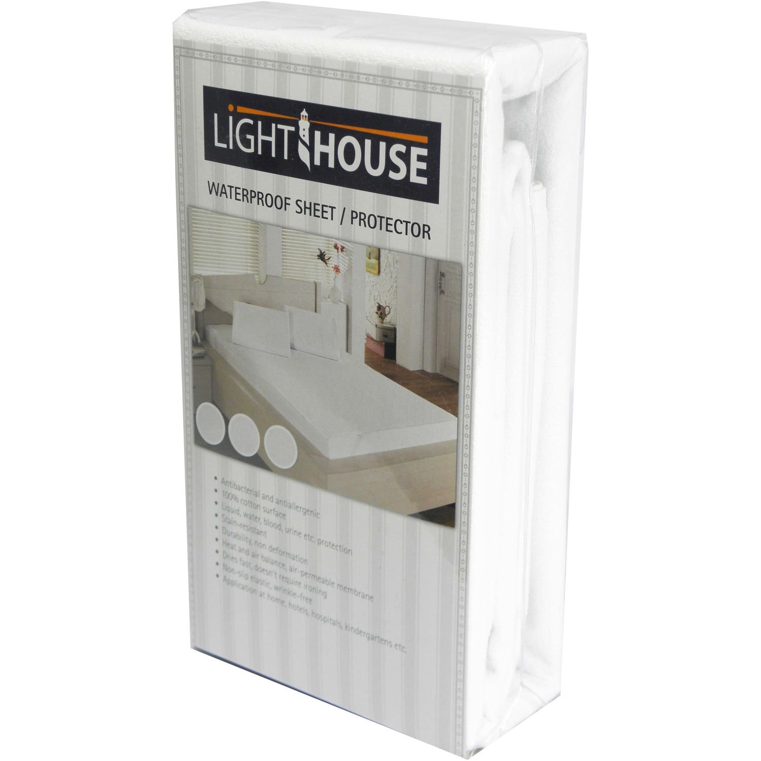 Наматрацник LightHouse Terry з бортом, водонепроникний, 200х180х30 см, білий (603357) - фото 5